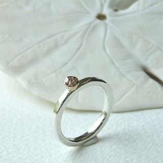 handmade gold rock ring by silversynergy