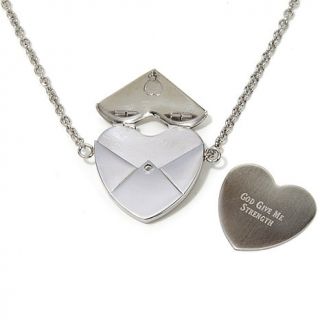 Michael Anthony Jewelry® "Heart" Locket with Message 18" Stainless Steel Ne