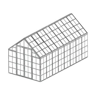 Palram Snap & Grow Greenhouse — 8ft.W x 16ft.L, 128 sq. ft., Model# HG8016  Green Houses