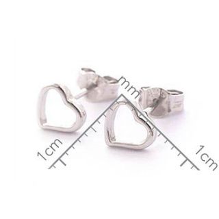sterling silver 6mm heart stud earrings by lovethelinks