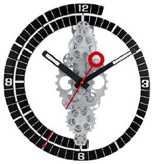 Silea 222/8551 Wanduhr, mit sichtbarem Uhrwerk, Durchmesser 60 cm, Kunststoff Küche & Haushalt