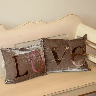 velvet love cushions by ella james