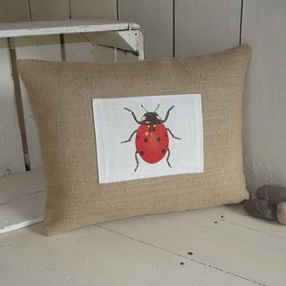 ladybird cushion by rustic country crafts