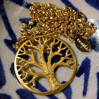 gold tree of life necklace by vioella