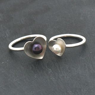 pearl heart ring by emma kate francis