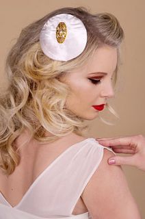 vintage inspired oval bridal fascinator by sleepy sloth boutique