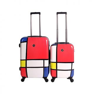 Neo Cover Primary Color Block Hardside Spinner 2 piece Expandable Luggage Set