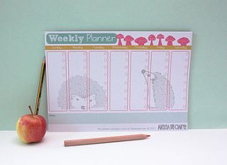 weekly planner notepad illustrated by alexia claire