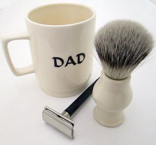 'dad' traditional shaving mug by sculpta ceramics