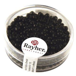 RAYHER   Rocailles, 2,6 mm , opak, Dose 17g, schwarz Spielzeug
