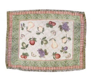 Debbie Mumm Classic Fruit Woven Tapestry Throw —