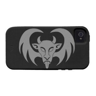 Demon Face with Wings iPhone 4 Cases