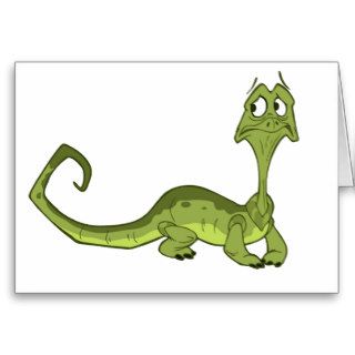 Scared Lizard Card