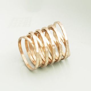 cara coil ring in gold or silver by bloom boutique