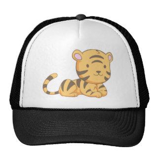 Custom Cute Smiling Cartoon Baby Tiger Cub Hats