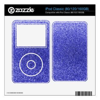 Neon blue glitter iPod classic decal