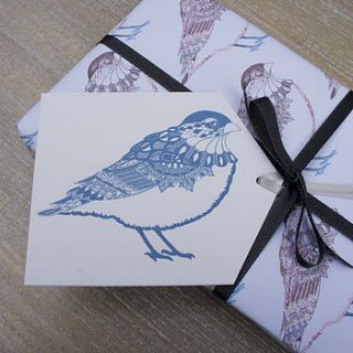 coloured birds gift tags by prism of starlings