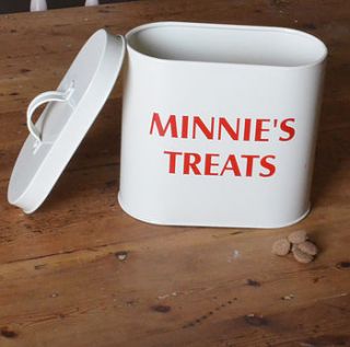 personalised pet food storage tin by jonny's sister