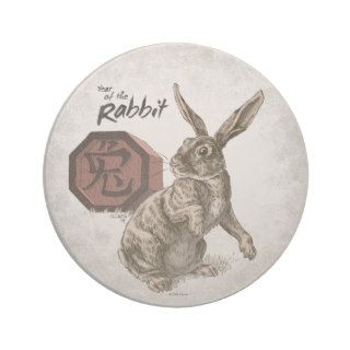 Year of the Rabbit Chinese Zodiac Astrology Drink Coaster
