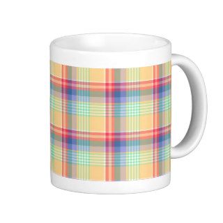 Bright Pastel Girly Plaid Coffee Mug