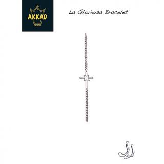 AKKAD "La Glorioso" Crystal Cross Line Bracelet