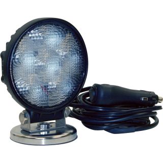 TruckStar Magnetic Mount 12V LED Floodlight — Clear, Round, 5in., 1350 Lumens, Model# 1492130  LED Automotive Work Lights