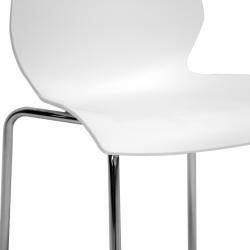Overlea White Plastic Modern Dining Chairs (Set of 2) Baxton Studio Dining Chairs