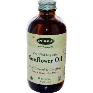 Flora, Zertifizierte Bio Sonnenblumenl, kaltgepresstes & Unraffiniert 8,5 Flssigunzen (250 ml) Drogerie & Körperpflege