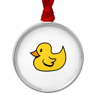 Yellow Rubber Duck Christmas Ornaments