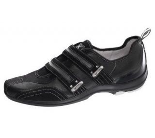 Aetrex Abbey Leather Double Strap Slip on Shoes —
