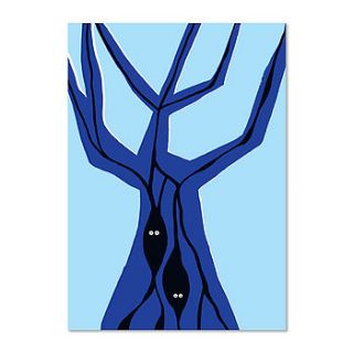 spooky tree card by spann & willis