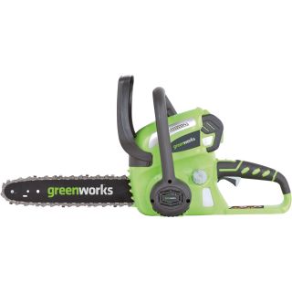 GreenWorks 40 Volt Li-Ion Chain Saw — 12in. Bar, 3/8in. Chain Pitch, Model# 20202  Cordless Chain Saws