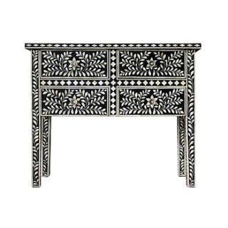 bone inlay four drawer console table by out there interiors
