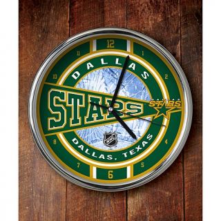 Dallas Stars NHL Wall Clock   Chrome