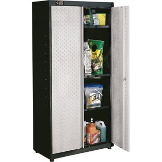 Stack-On Cadet Garage Storage System — 36in.W 3-Shelf Floor Cabinet, Steel, Model# CADET-7203-DS  Storage Cabinets