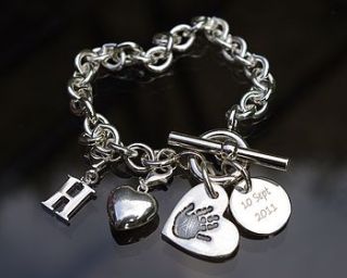 personalised birth day bundle toggle bracelet by touch on silver