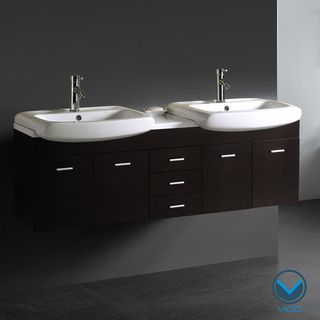 Vigo 59 inch Double Bathroom Vanity Vigo Bathroom Vanities