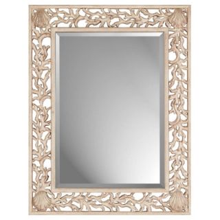 Whitewashed Coral Casual Wall Mirror
