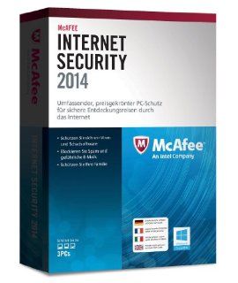 McAfee Internet Security 2014   3 PCs Software