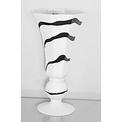Black and white Zebra Glass Vase