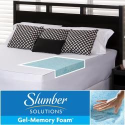 Slumber Solutions Gel 4 inch Memory Foam Mattress Topper With Cover