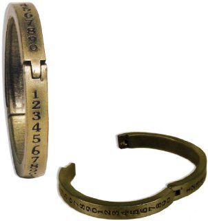 Embossed Metal Binding Rings 1.5" 2/Pkg Antique Brass   Numbers/ Sold as a pack of 2 Küche & Haushalt