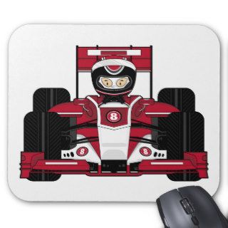 Red Formula 1 Racing Car Mousepad