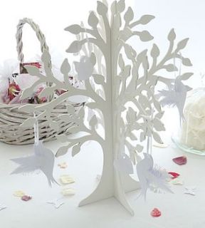 wedding wishing charm tree with four doves by the flower studio