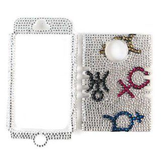 Cell Armor I5 RSNAP FD252 Rocker Snap On Case for iPhone 5   Retail Packaging   Diamond Crystal Gender Signs On Silver Cell Phones & Accessories