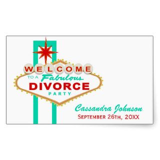 Las Vegas Divorce Party Favor Stickers