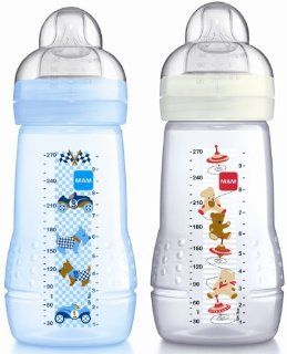 MAM 357425   Baby Bottle 270 ml, Doppelpack, Junge/Neutral Baby