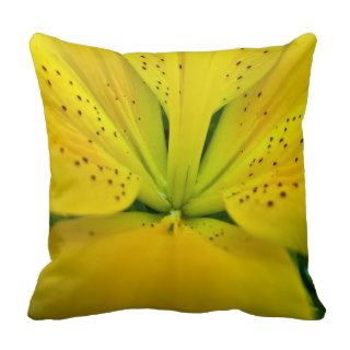 Freckle Faced Yellow Lily Throw Pillow