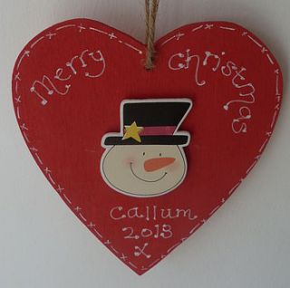 personalised christmas decoration by kitty's