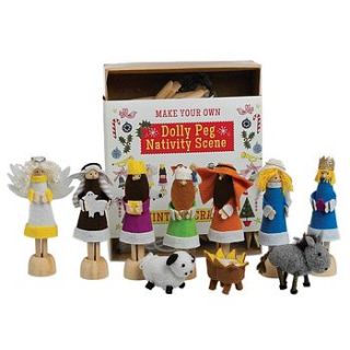 dolly peg nativity scene craft kit by little ella james